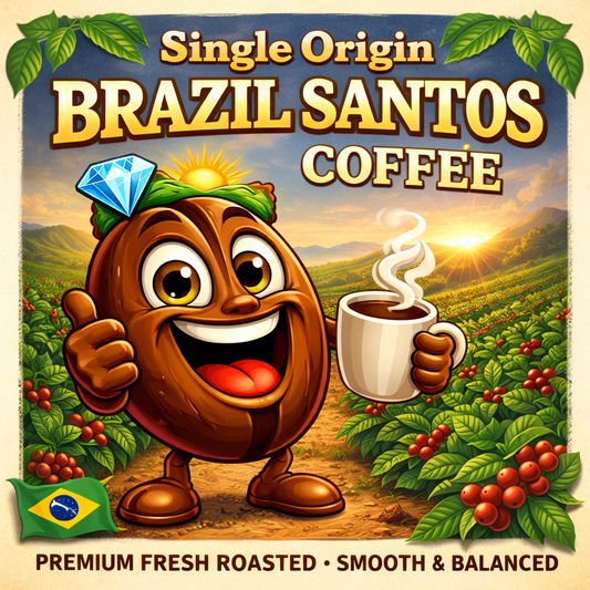 Single Origin Brazil Santos Freshly Roasted Blended Coffee