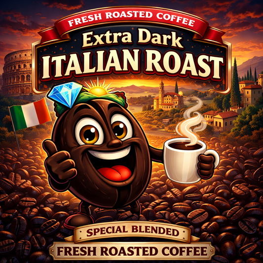 Extra Dark Italian Fresh Roasted Coffee Blend