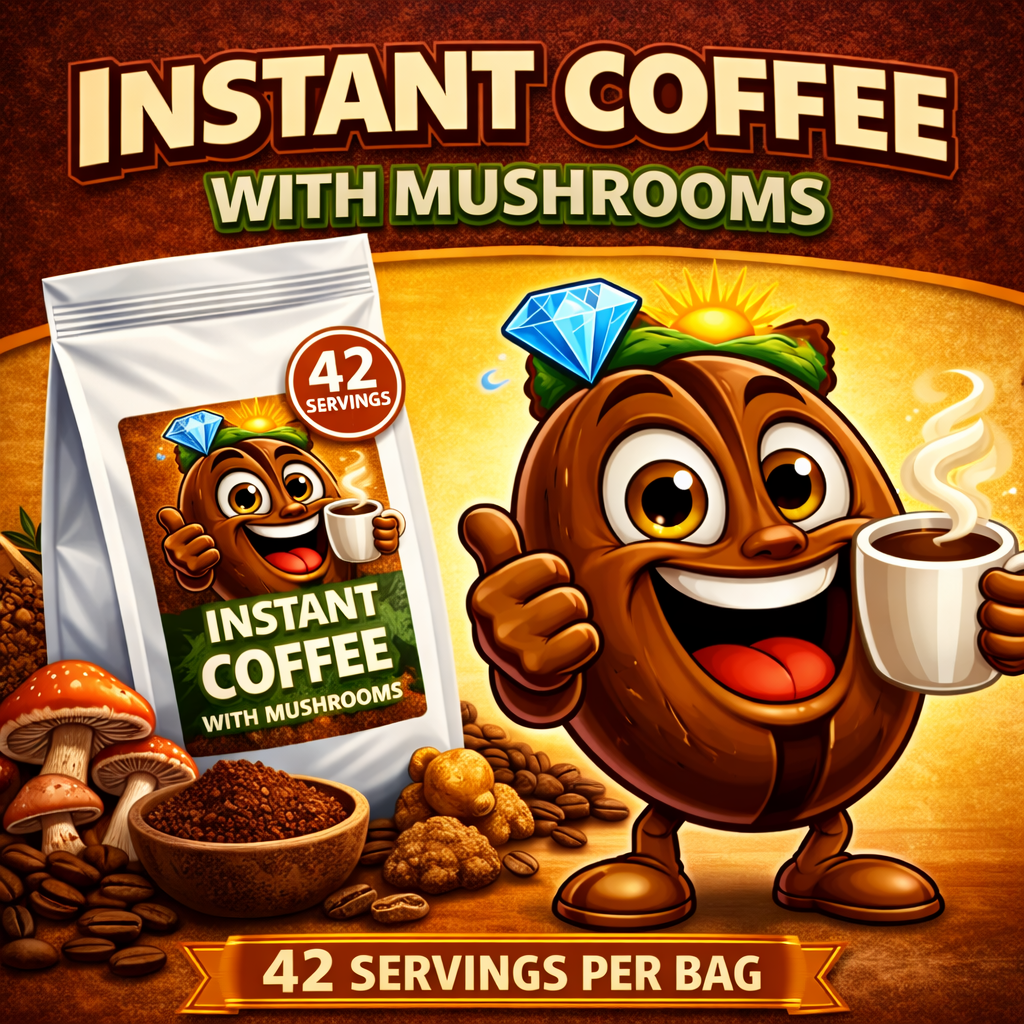 Custom Blended Instant Coffee with Mushroom
