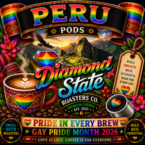 12 Pack Single Origin Peru Coffee Pods Pride Edition