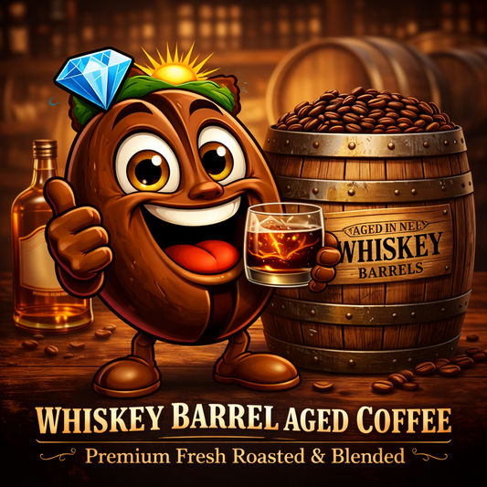 Fresh Roasted Whiskey Barrel Aged Flavored Coffee Blend